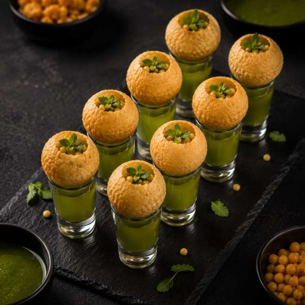 Vodka Paani Poori Shots